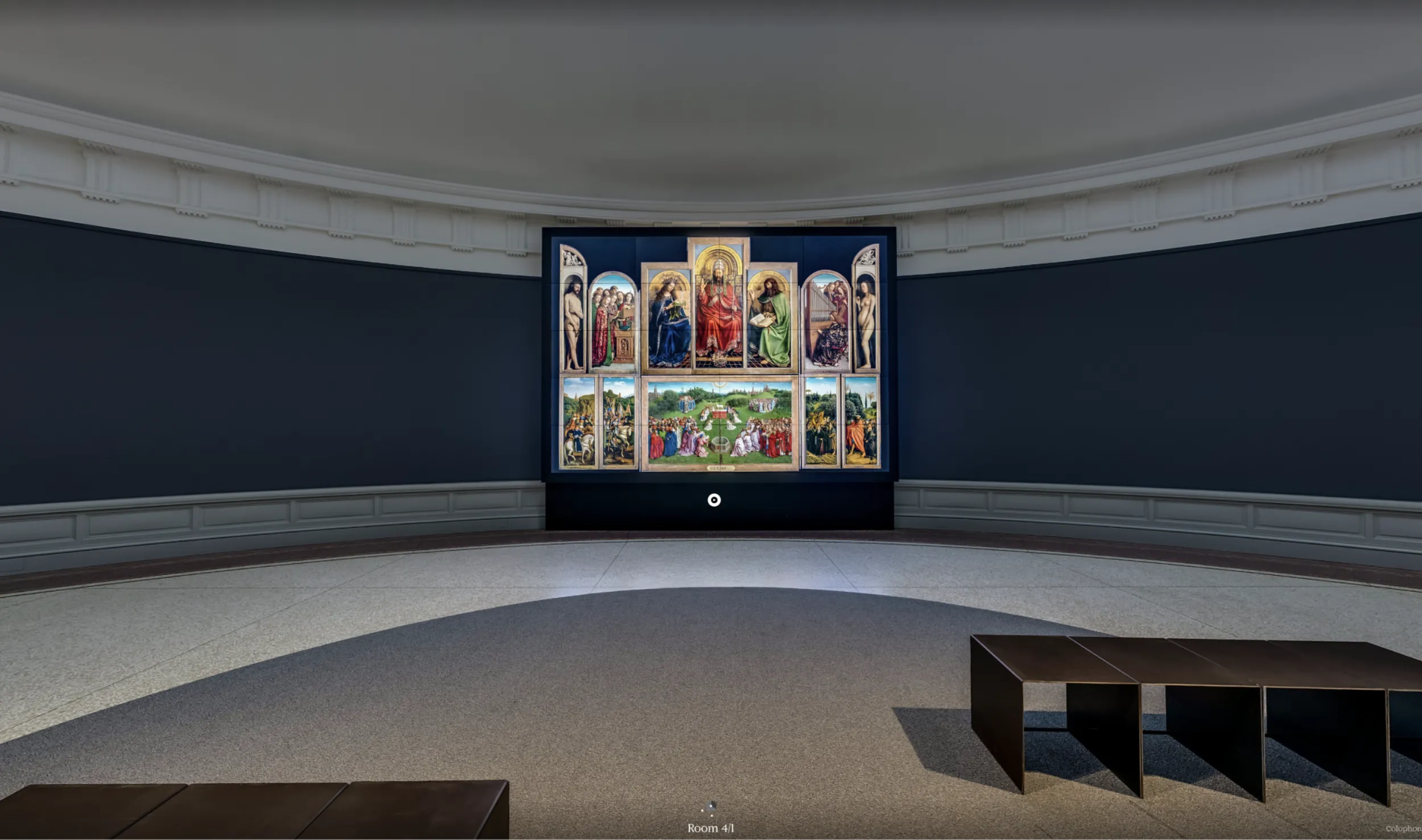 Navigating through Van Eyck’s exhibition in 360° VR with MSK Ghent