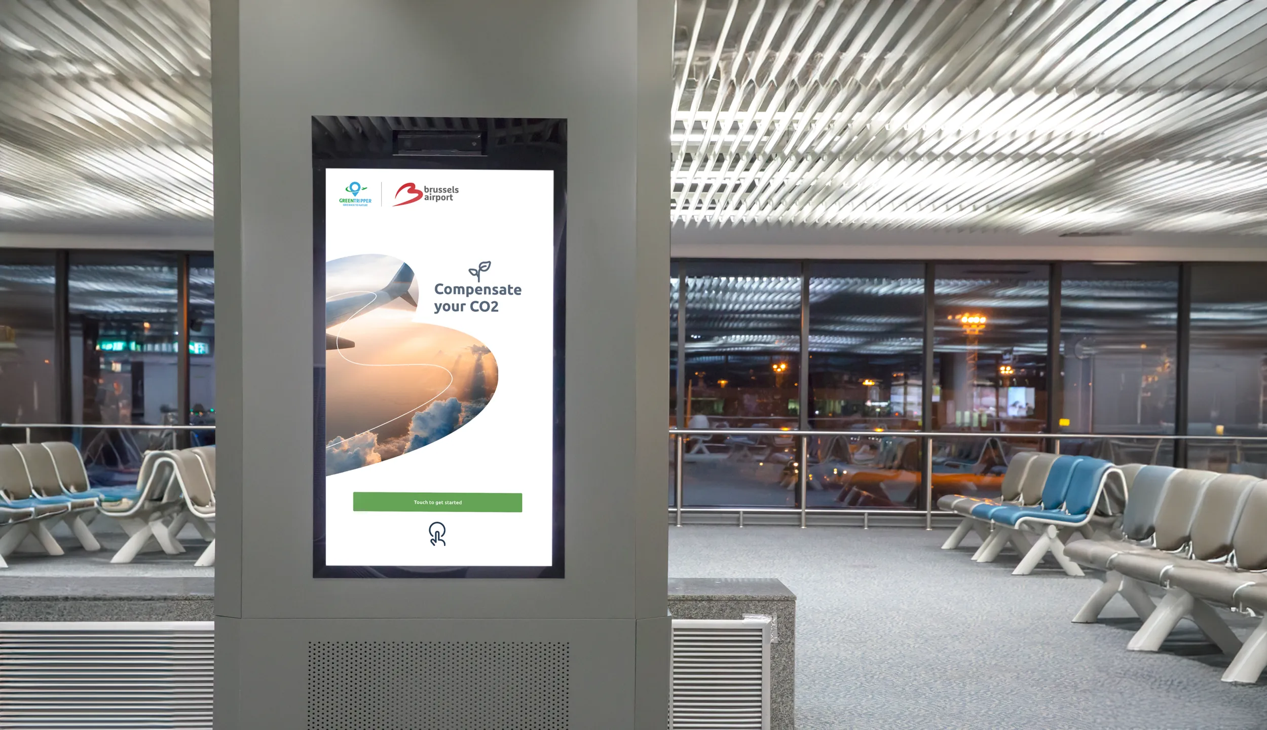 Brussels Airport leads in sustainability with CO2 offset kiosks for travelers