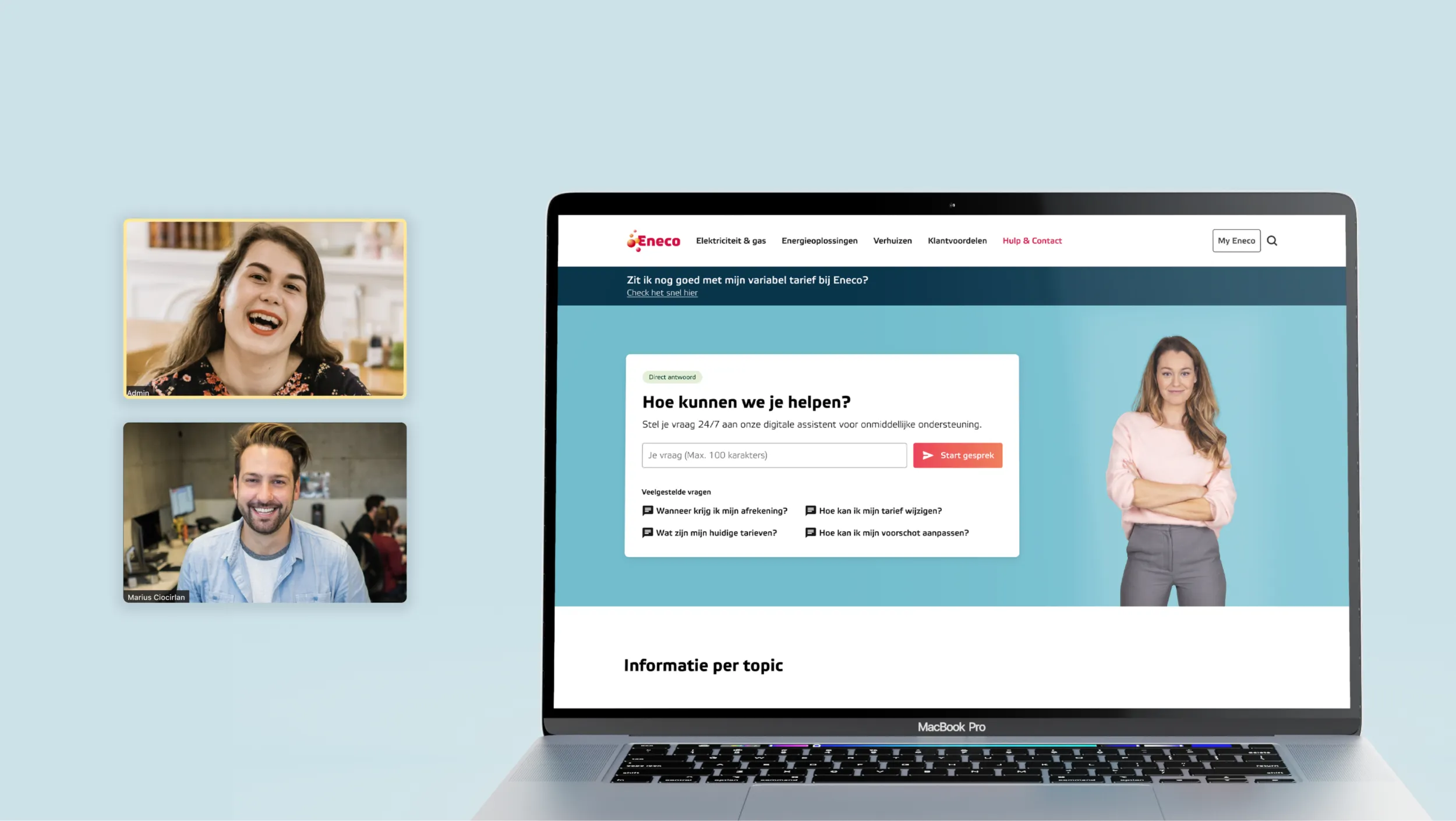 Redesigning Eneco’s contact page to reduce call volume and enhance self-service